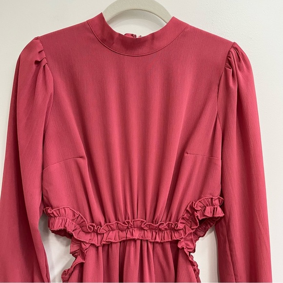 Autumn Bliss Rusty Rose Long Sleeve Cutout Mini Dress Rusty Rose Small - Picture 7 of 16